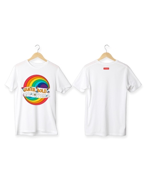 Queer Bold Pima Round Neck T-Shirt- White